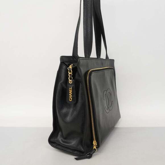 Chanel caviar skin tote bag, black, women's - Picture 2 of 10